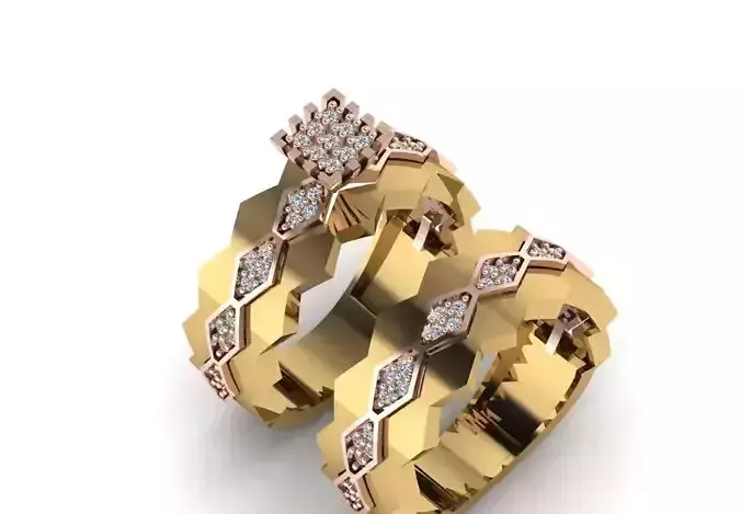 Womens Two piece solitaire ring