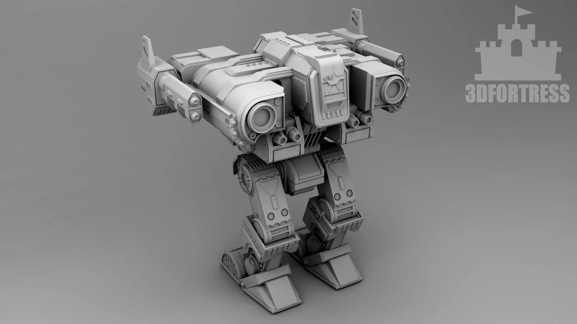 A classic robot 3D print model_0