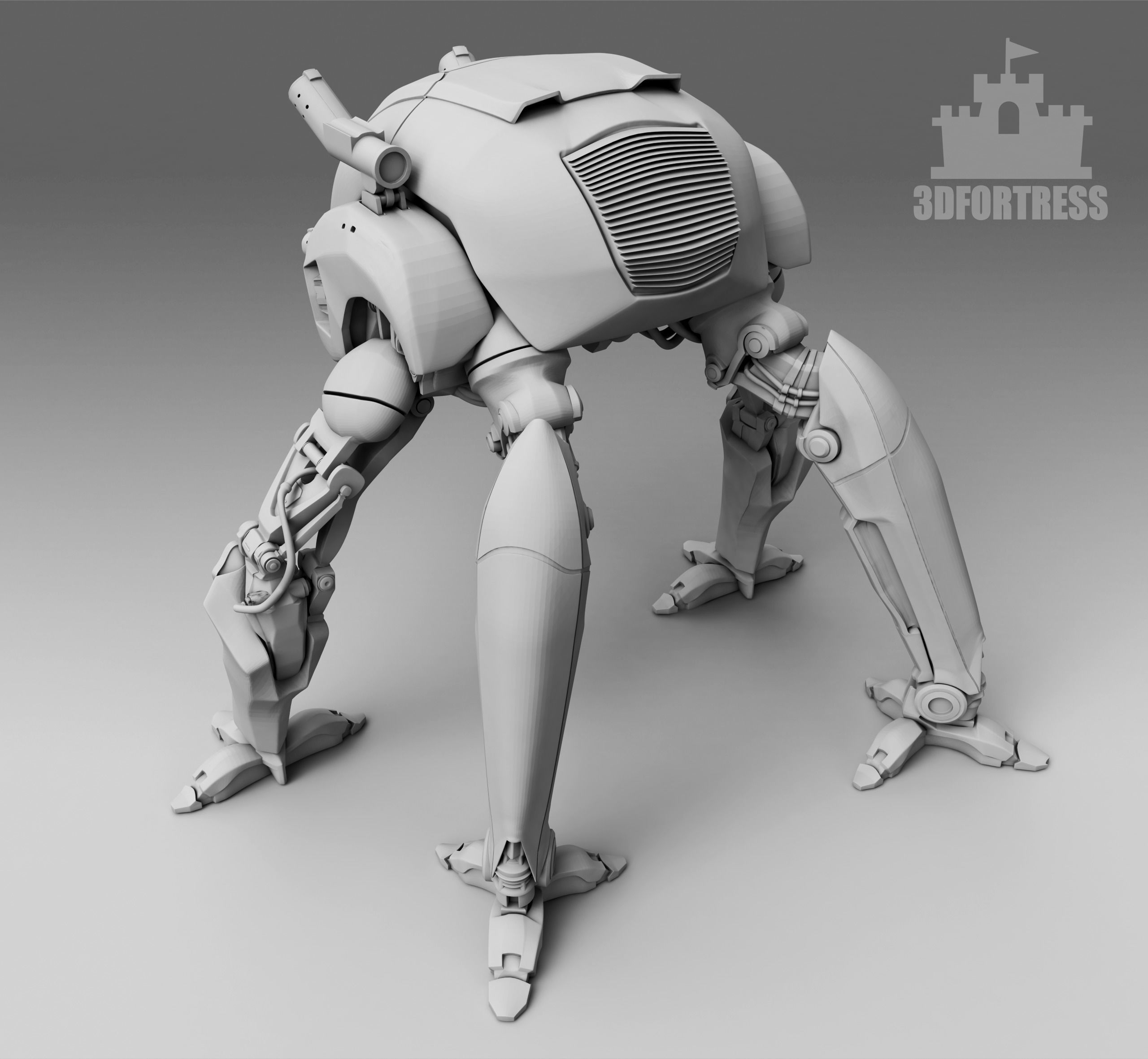  Security robot 3D print model_1