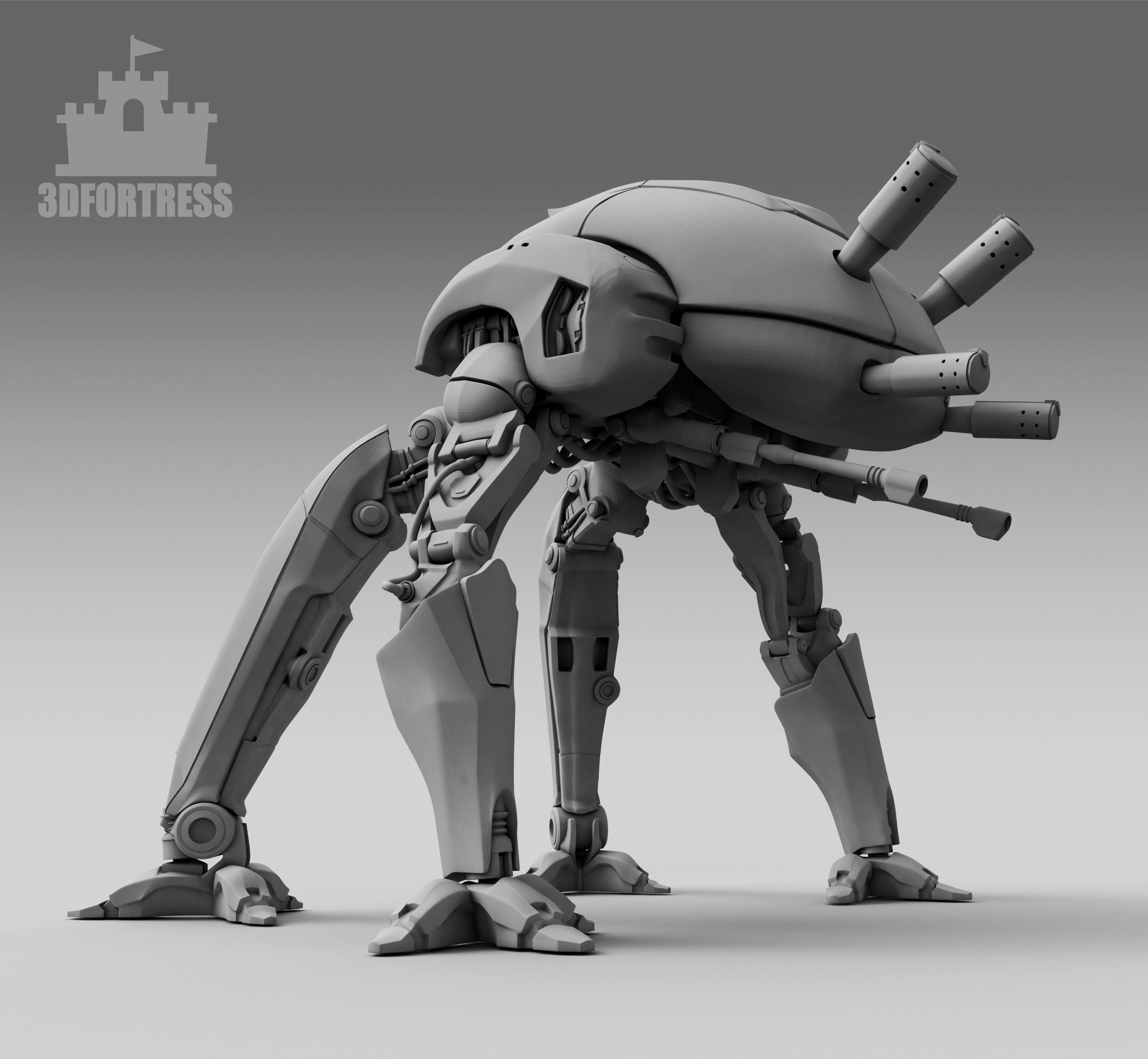  Security robot 3D print model_2