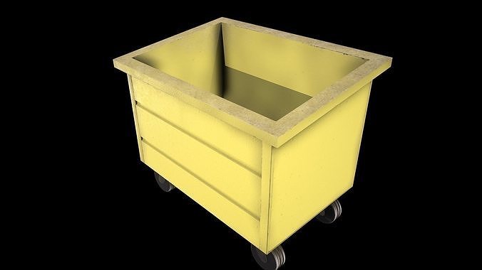 Trash container  Low-poly 3D model