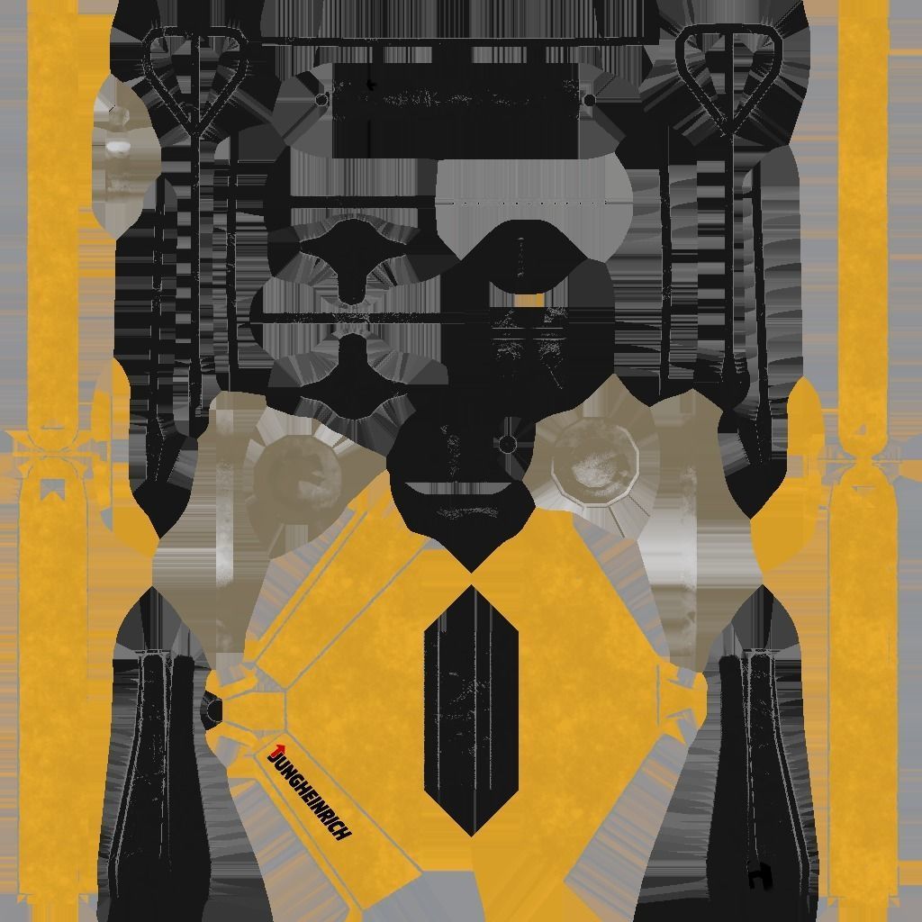 Pallet jack Low-poly 3D model_3