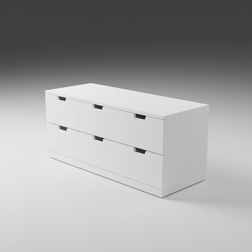 IKEA Nordli Chest of 6 Drawers Horizontal 3D model