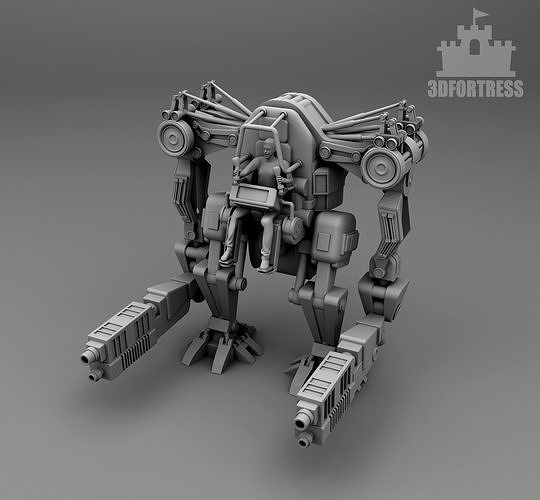  Manned robot 3D print model