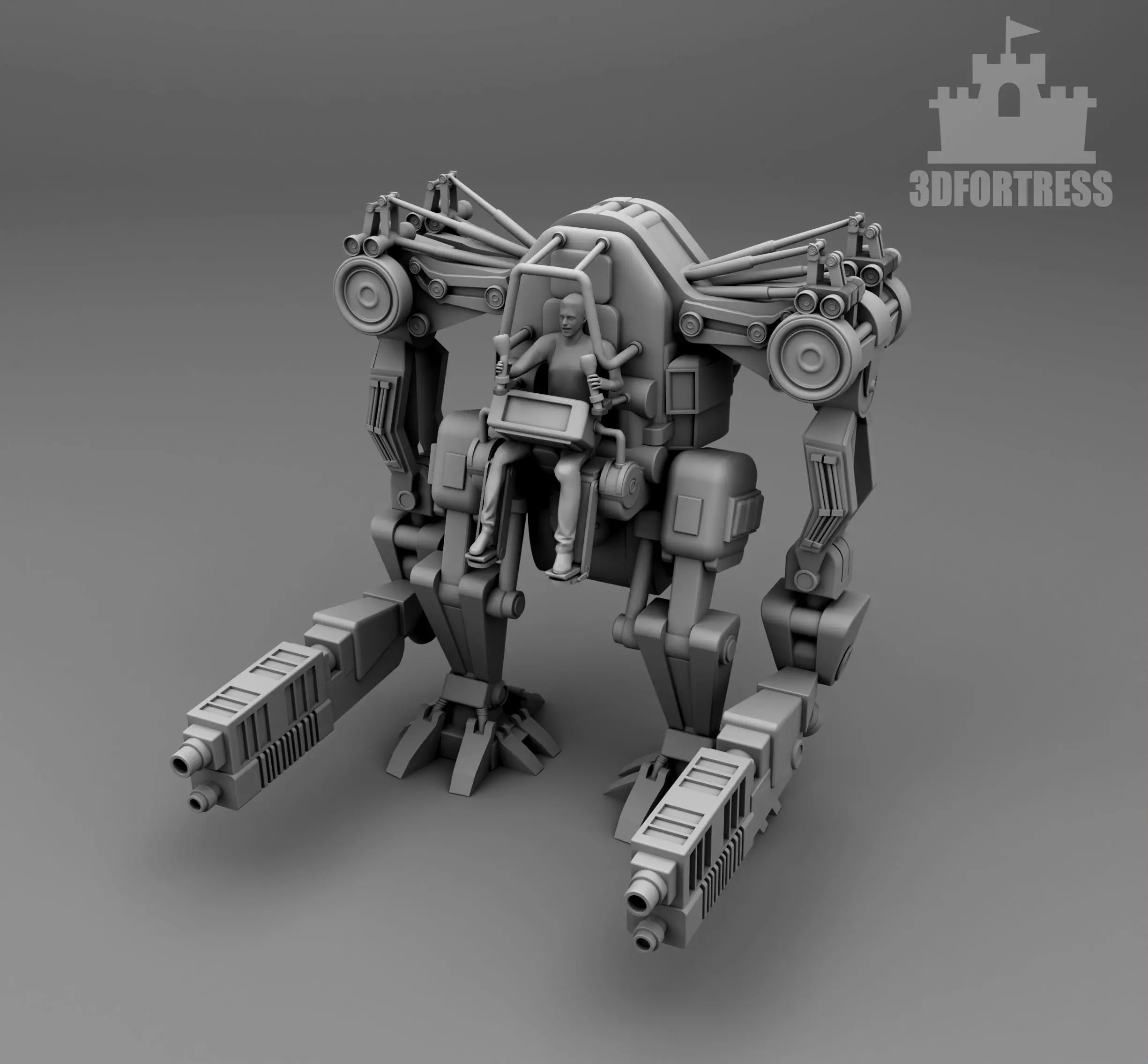  Manned robot 3D print model_0