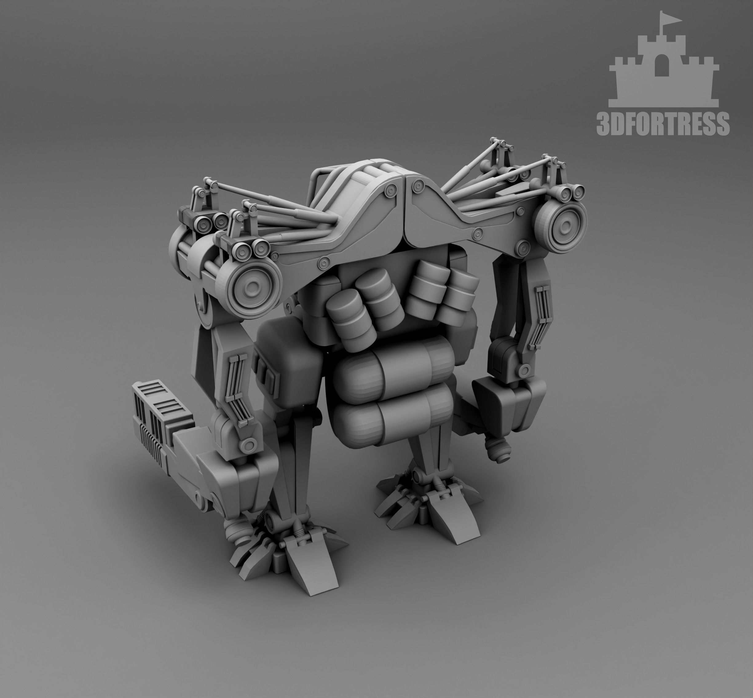  Manned robot 3D print model_3