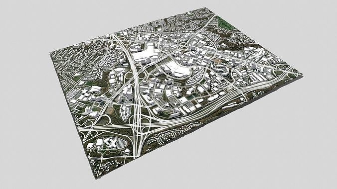 Cityscape Tysons Virginia United States 3D model 4