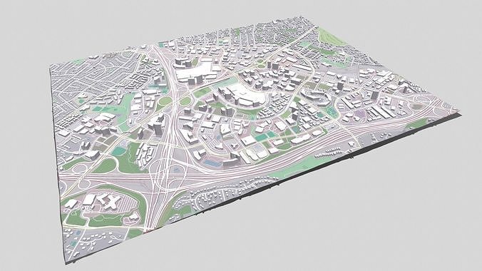 Cityscape Tysons Virginia United States 3D model 5