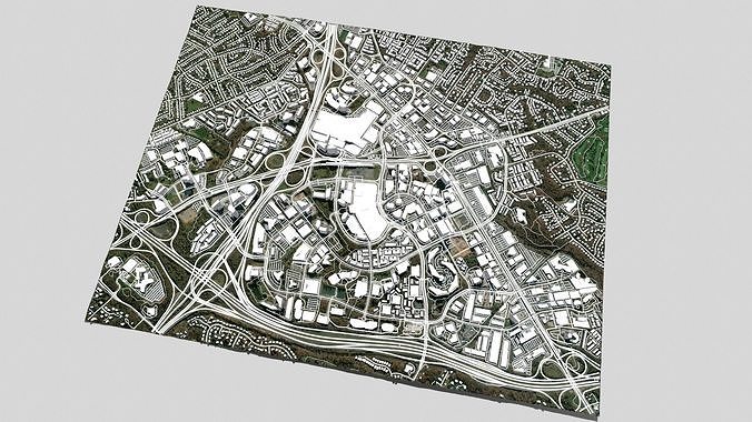 Cityscape Tysons Virginia United States 3D model 6