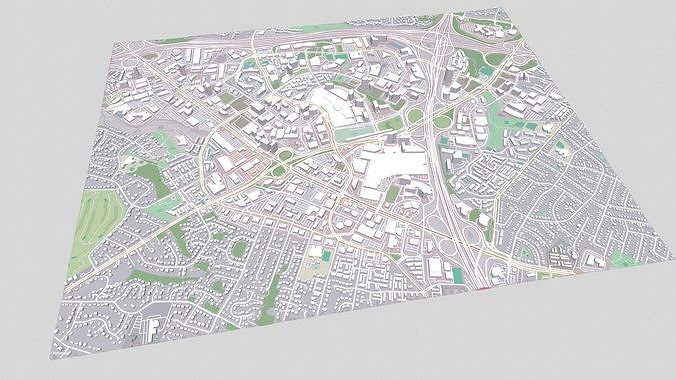 Cityscape Tysons Virginia United States 3D model 7