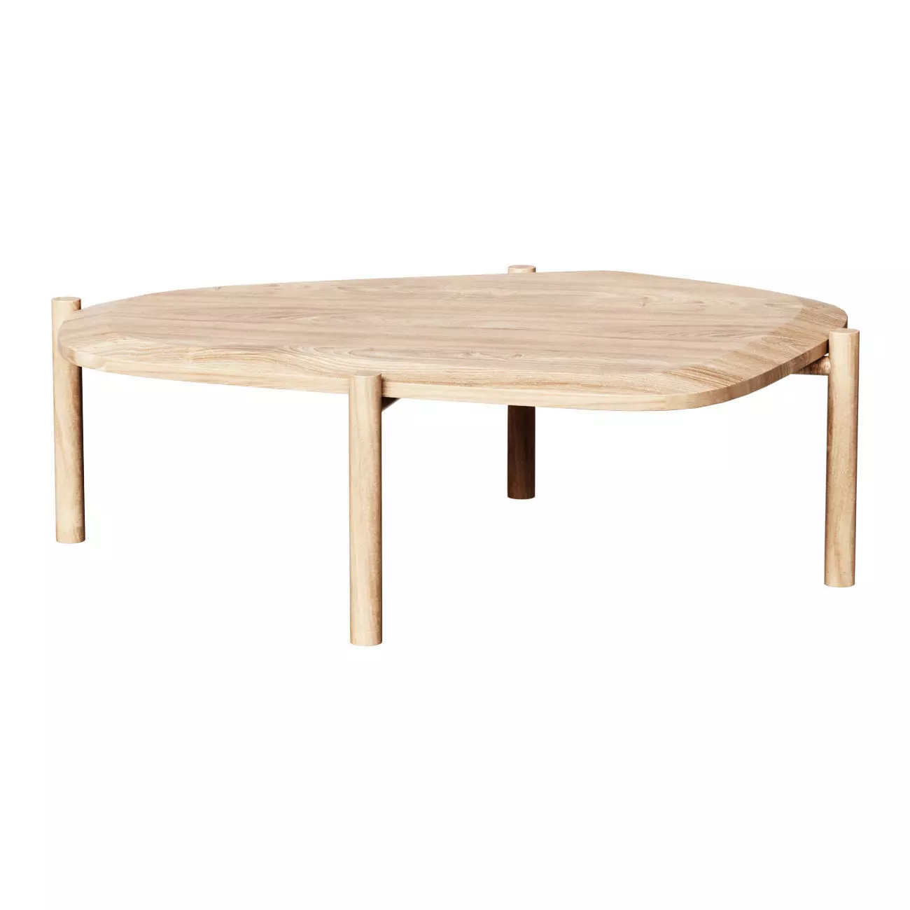 Muuto Around coffee table XL oak Finnish Design 3D model_0