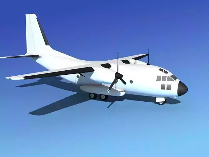 Alenia C-27A Unmarked White 3D model