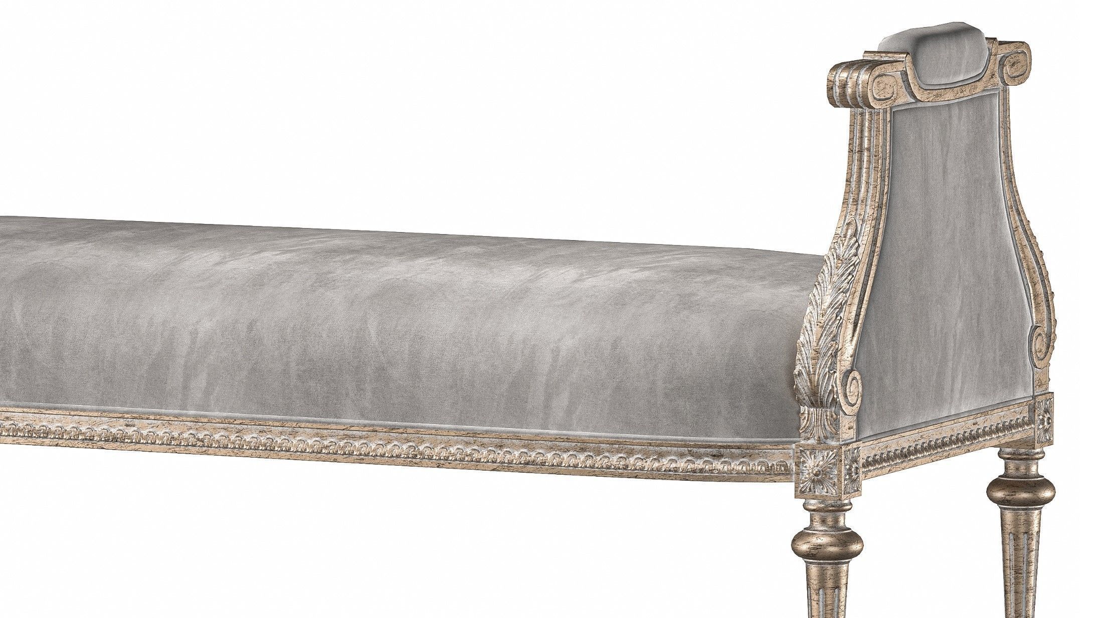 chairish bench and pouf 6958 3D model_5