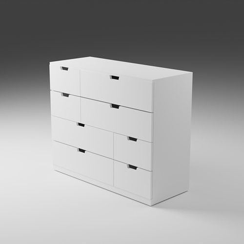 IKEA Nordli Chest of 8 Drawers Abstract 3D model