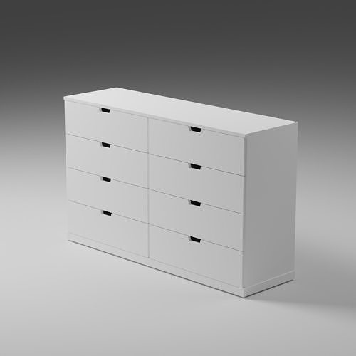 IKEA Nordli Chest of 8 Drawers 3D model