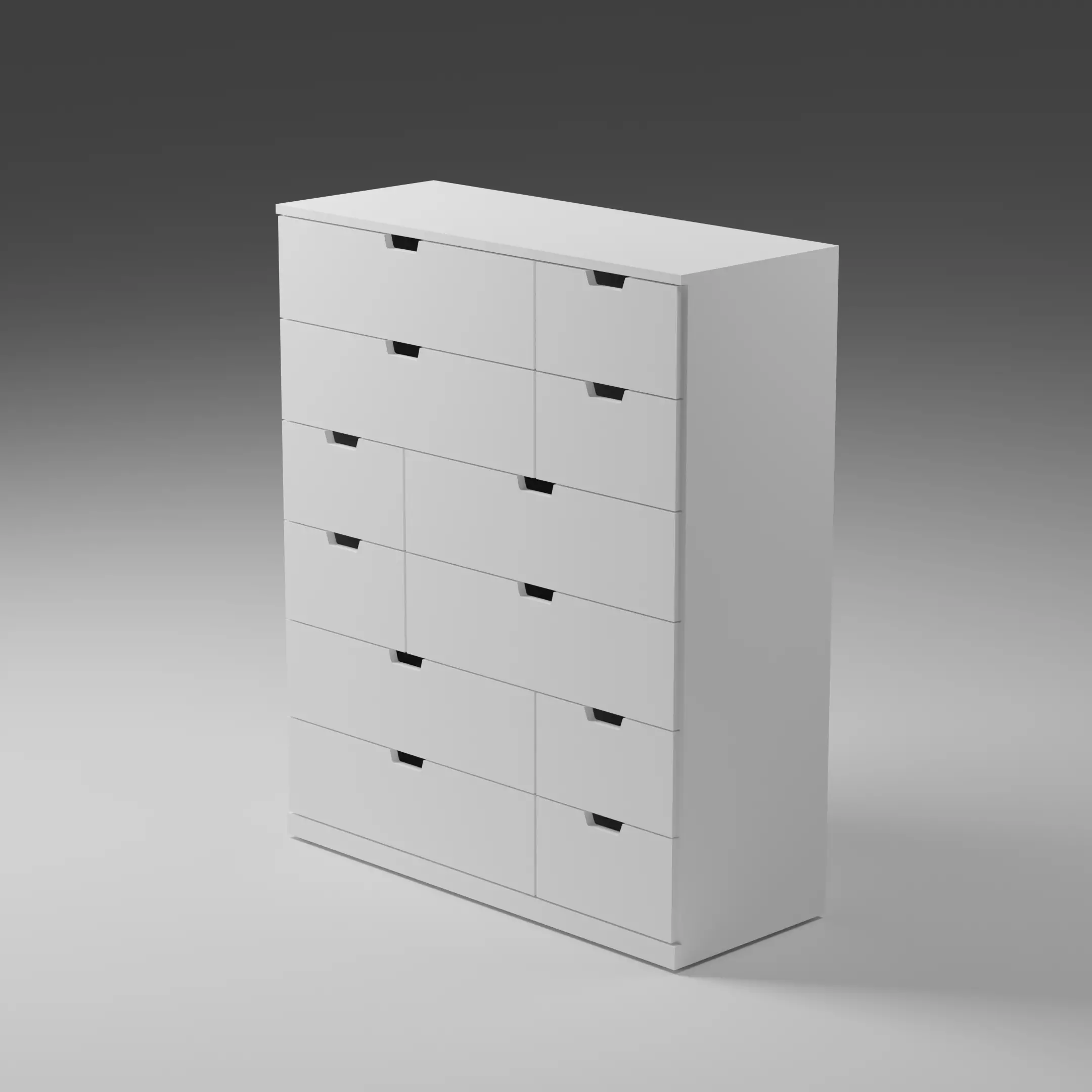 IKEA Nordli Chest of 12 Drawers Abstract 3D model