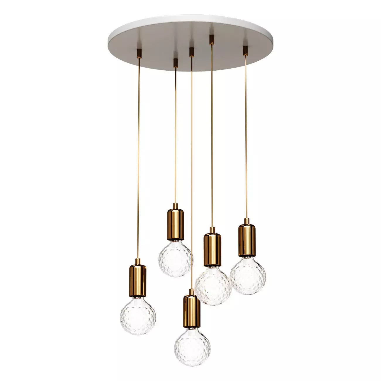 Crystal Bulb Pendant Light 3D model_0