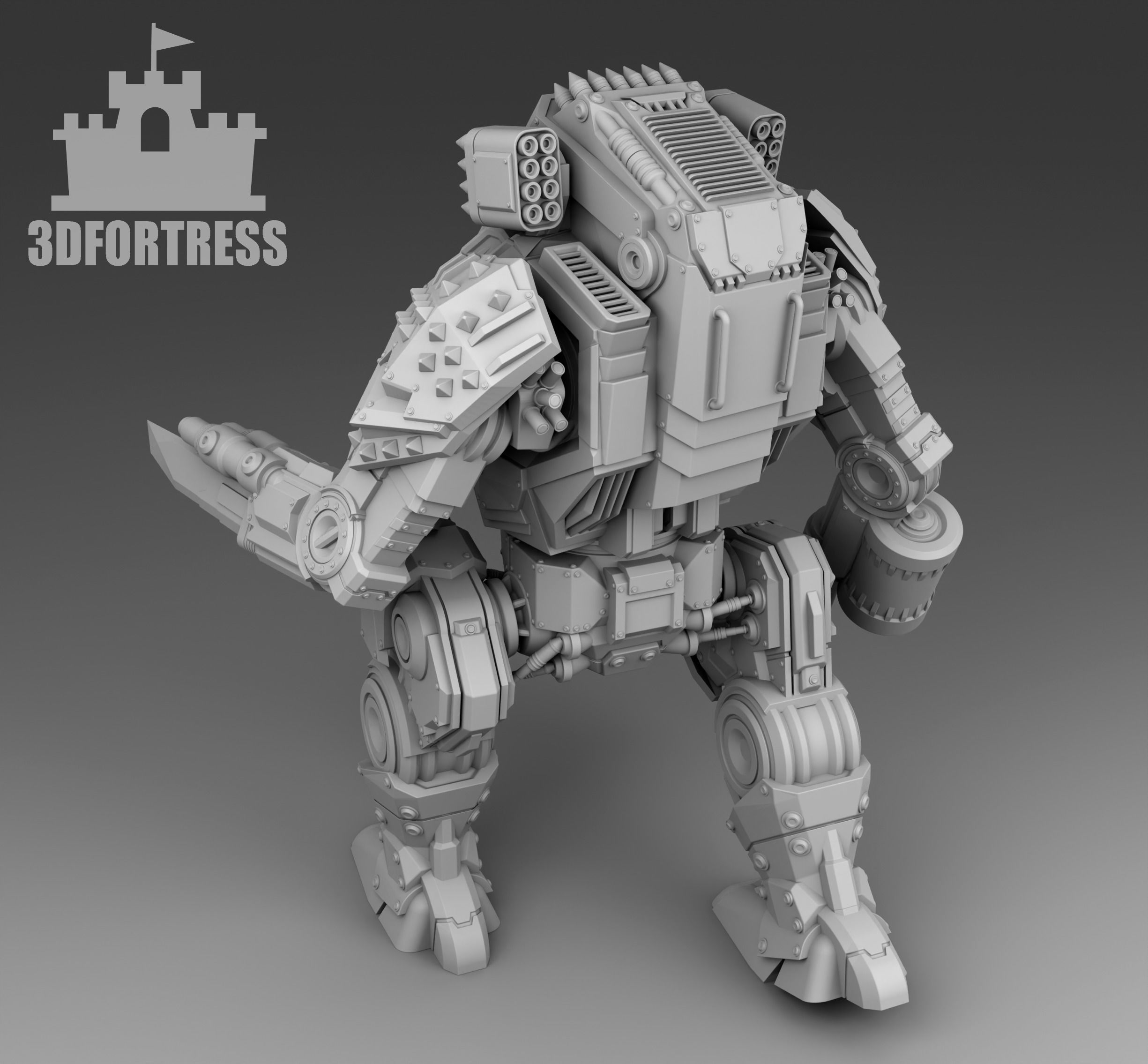 The spiked robot 3D print model_2