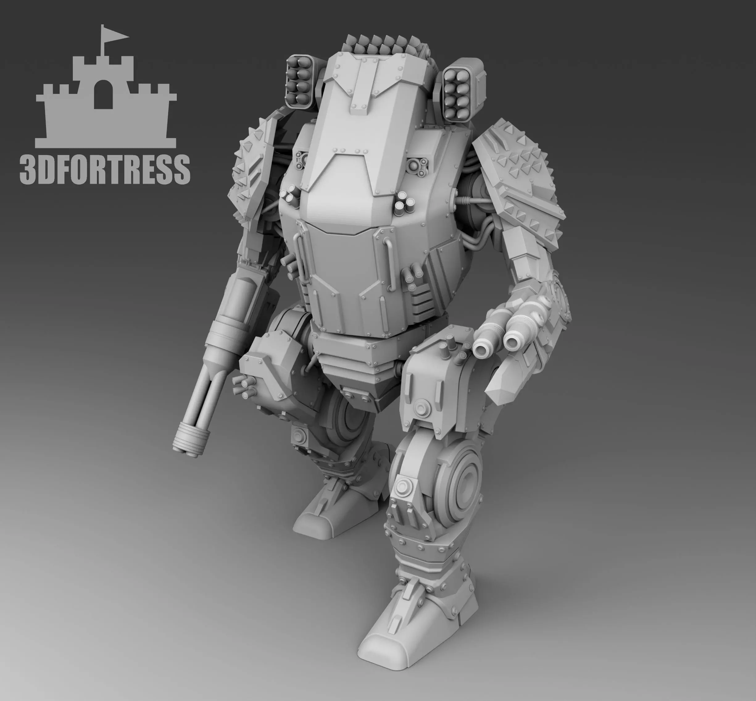 The spiked robot 3D print model_0