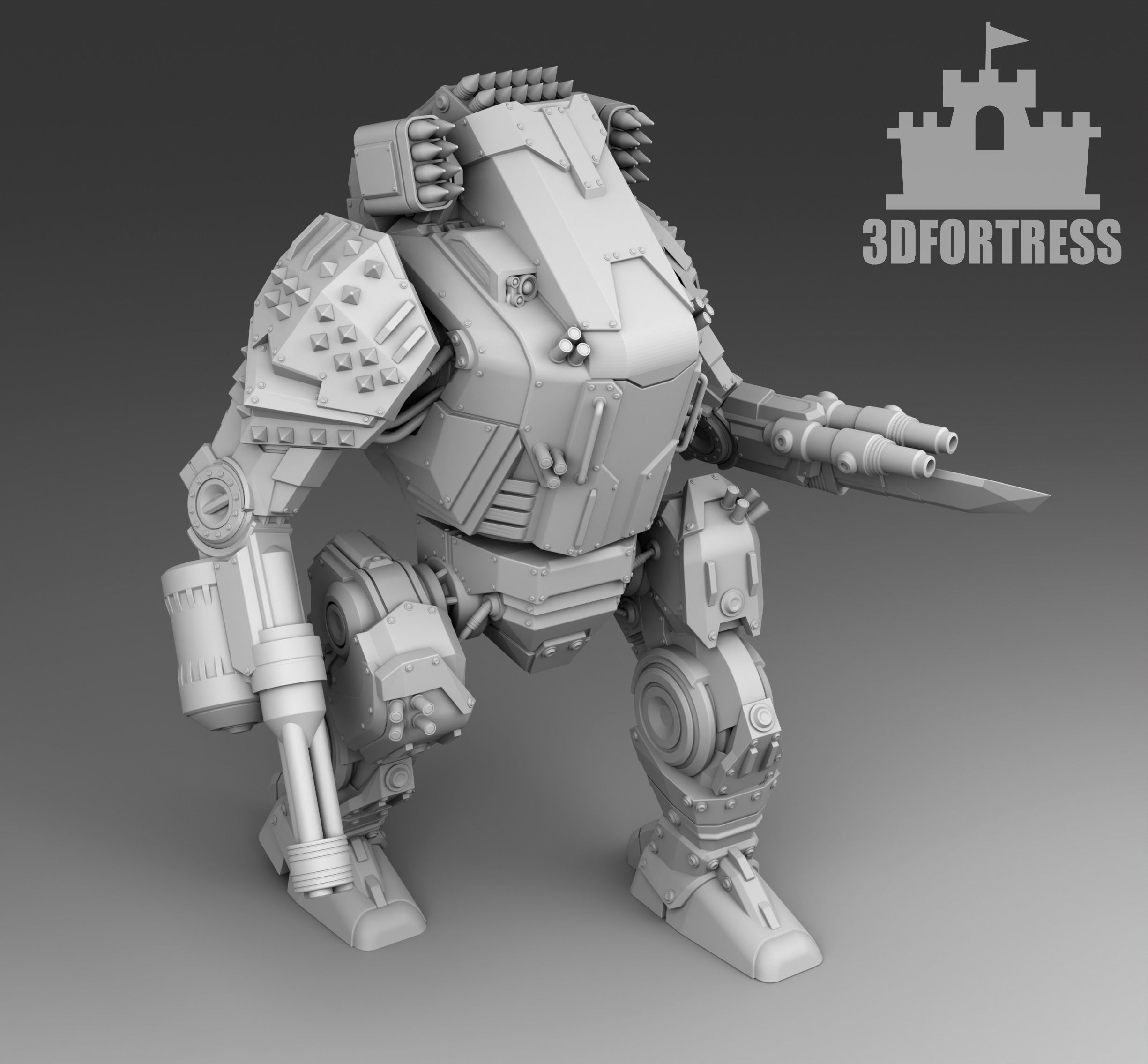 The spiked robot 3D print model_1