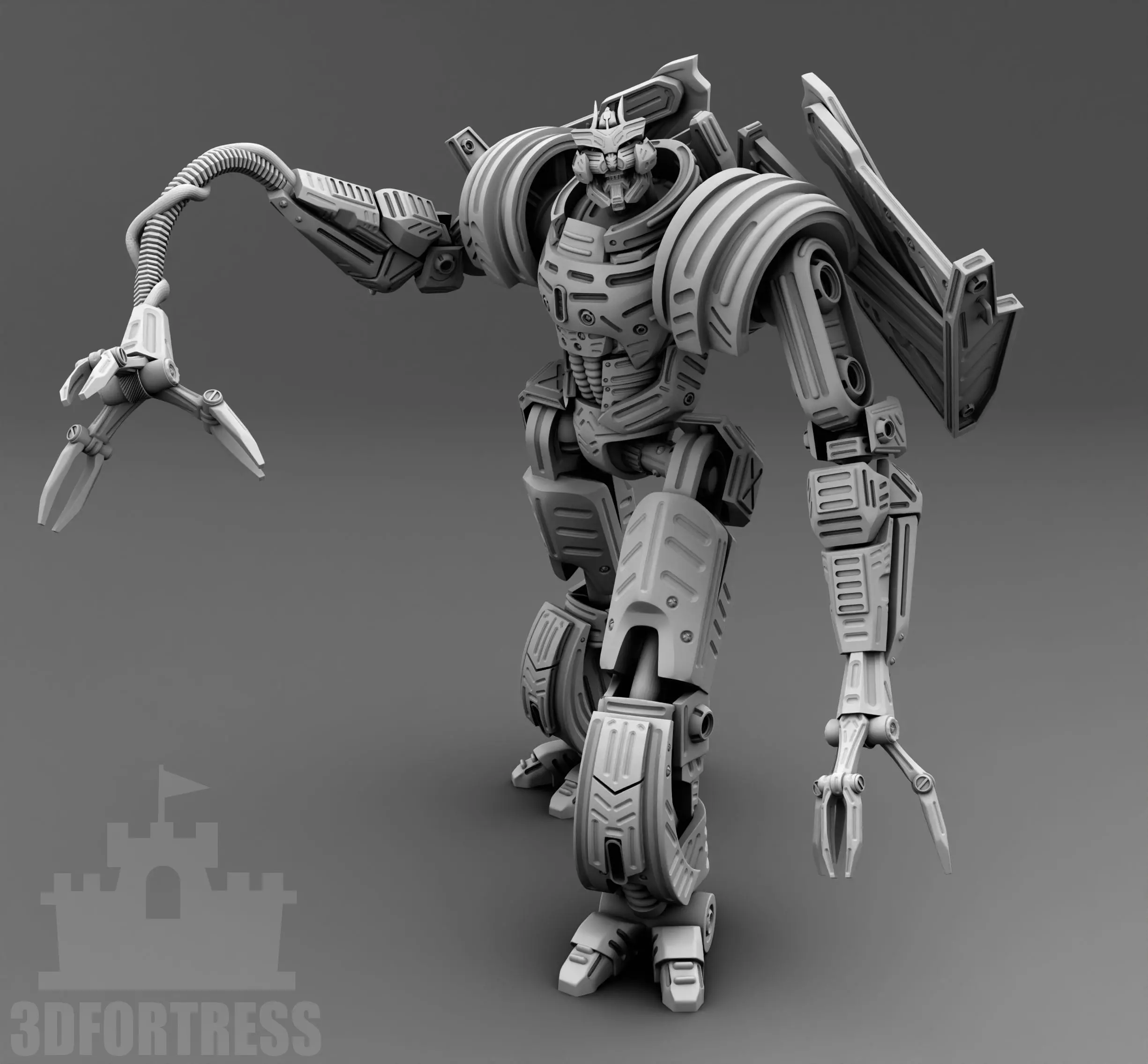  A robot with claws 3D print model_0