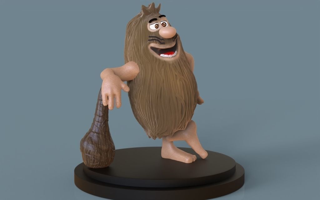 Captain Caveman 3D print model_2