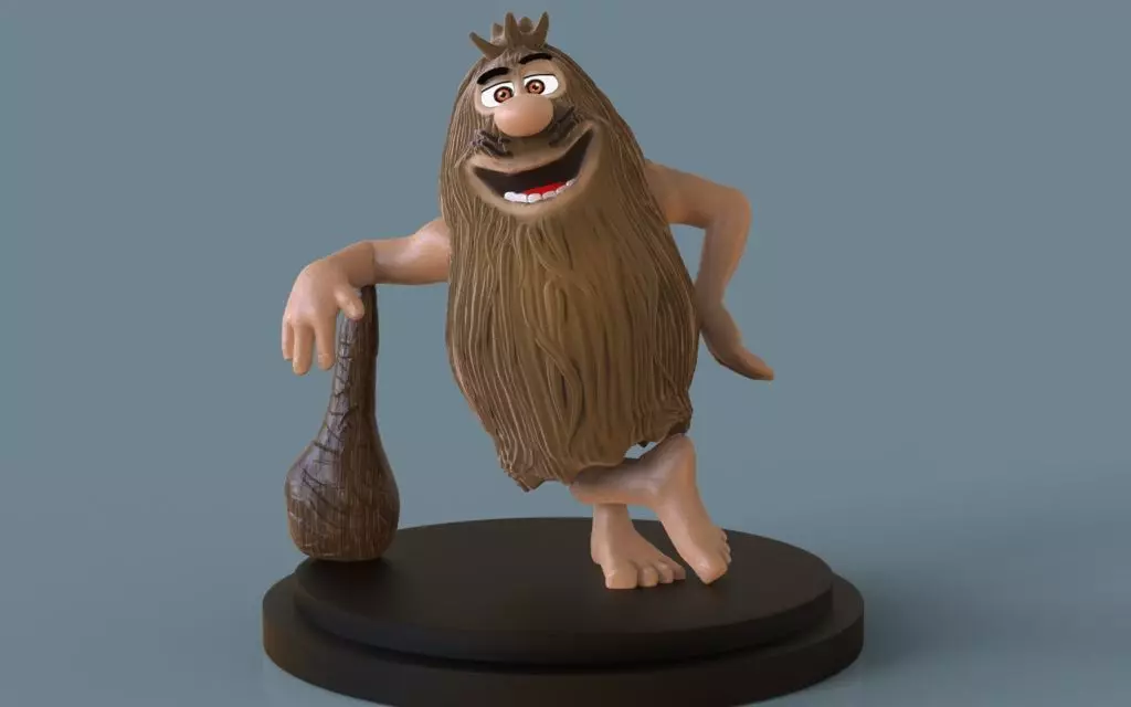 Captain Caveman 3D print model_0