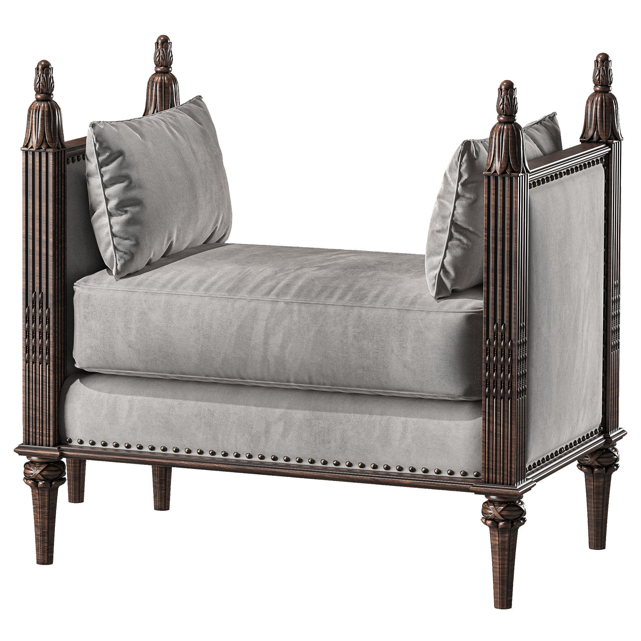 ebanista villandry bench and pouf 3D model_3