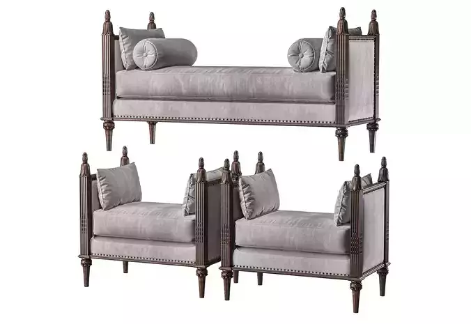 ebanista villandry bench and pouf