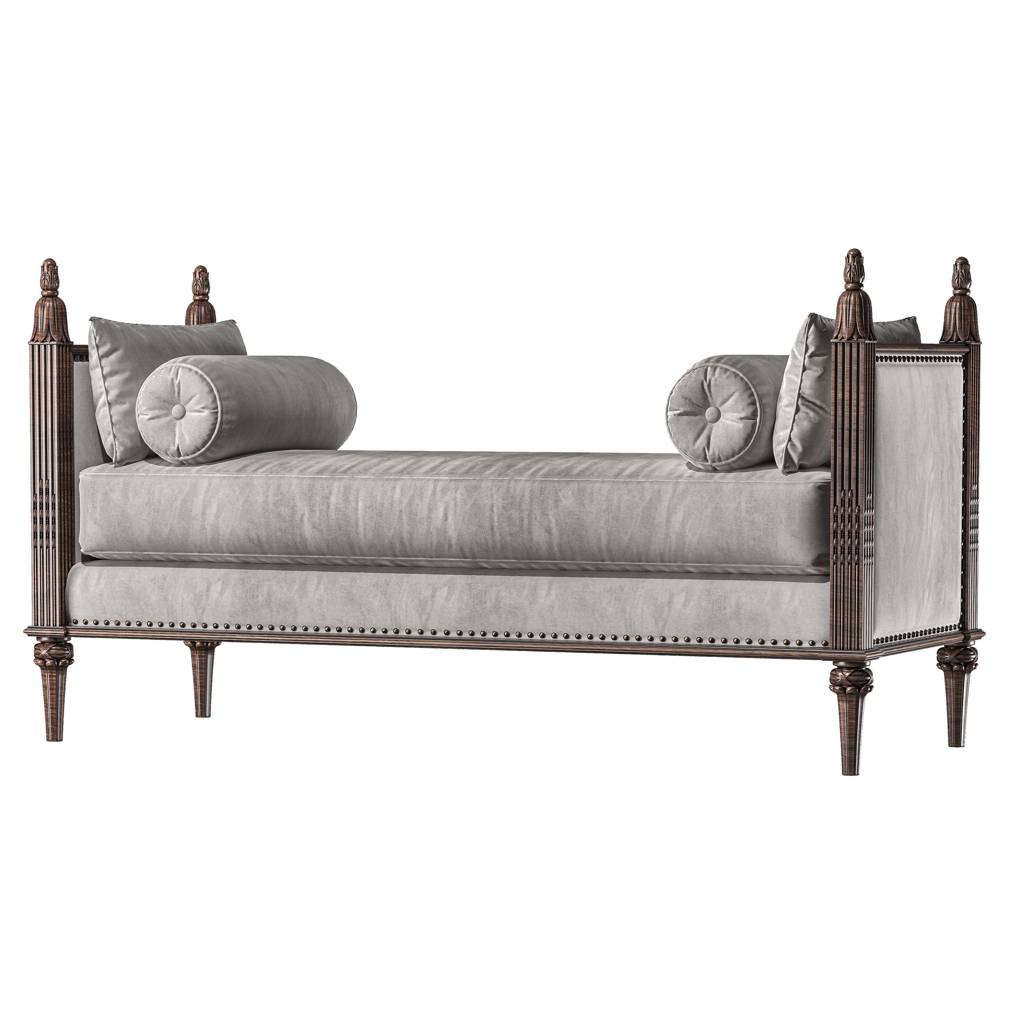 ebanista villandry bench and pouf 3D model_2