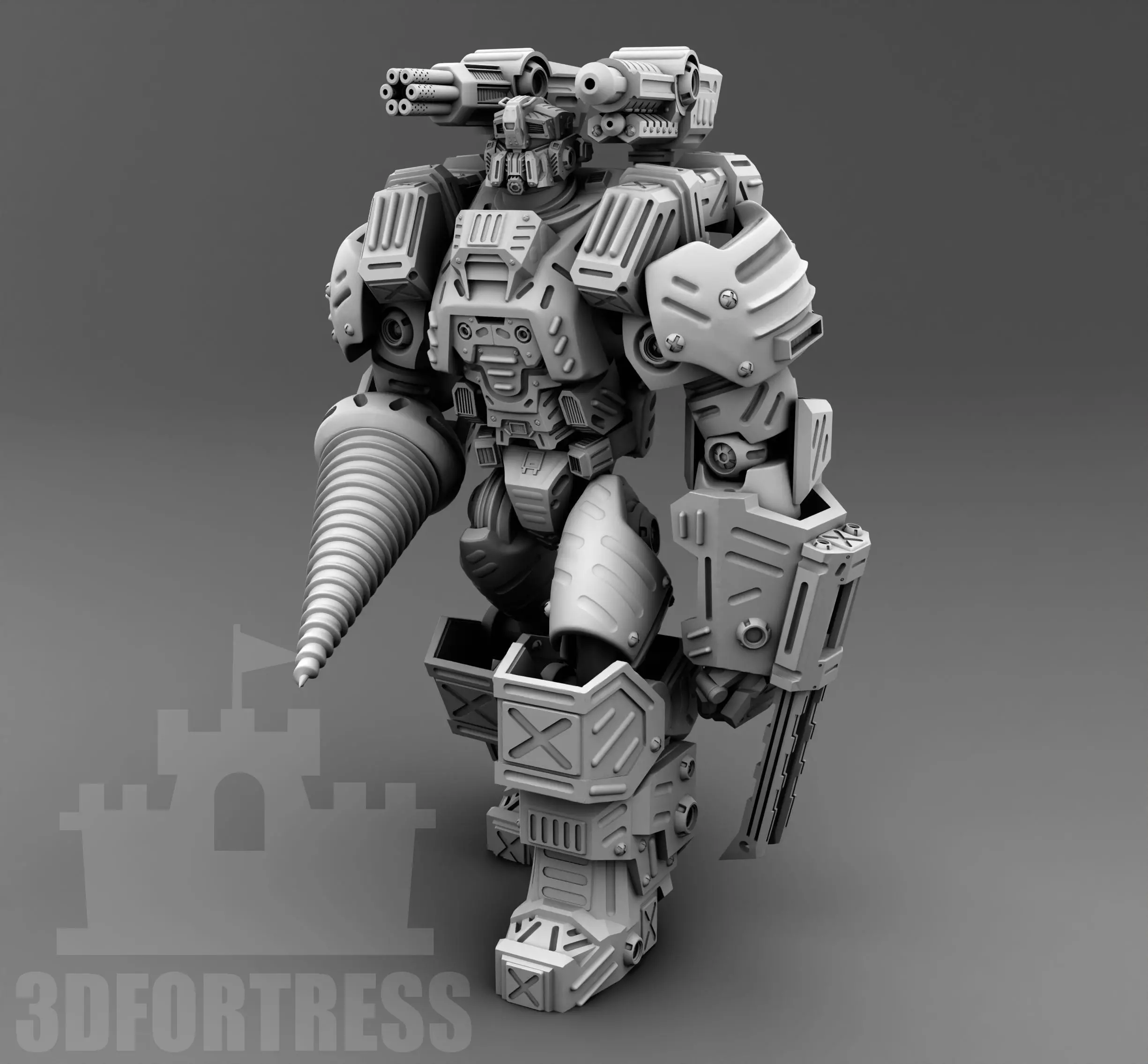  Drilling robot 3D print model_0
