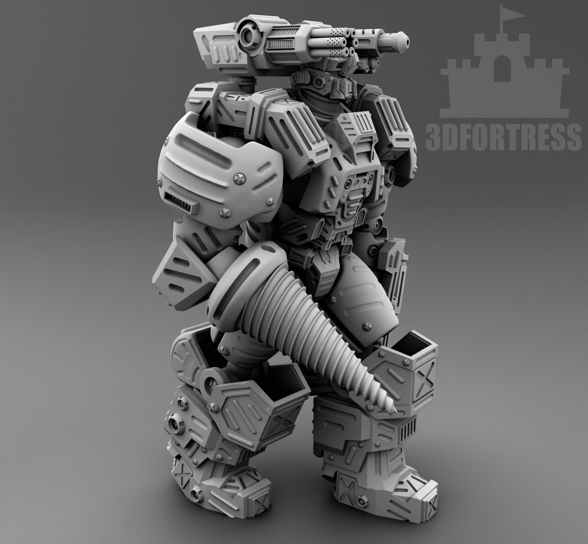  Drilling robot 3D print model_1