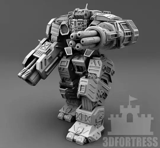  Robot with armor 3D print model