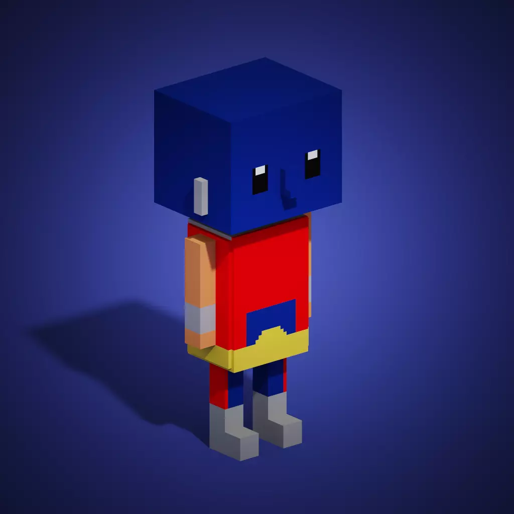 Atom Smasher VOXEL 3D model_0