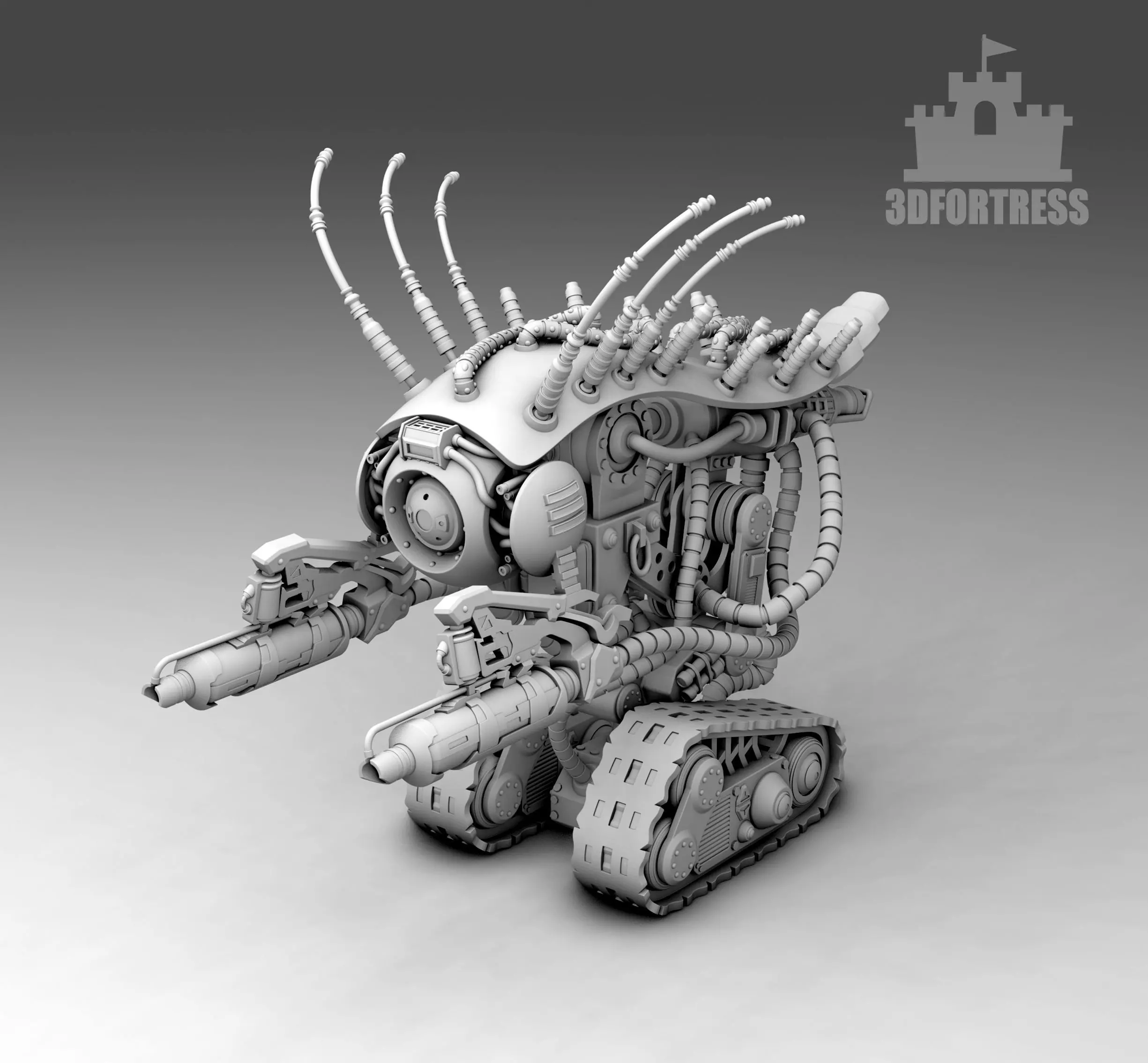  A robot with a flamethrower 3D print model_0