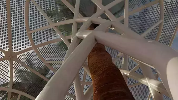 Abstract Metal exterior glass canopy with solar panels