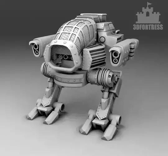 A robot with a cabin 3D print model