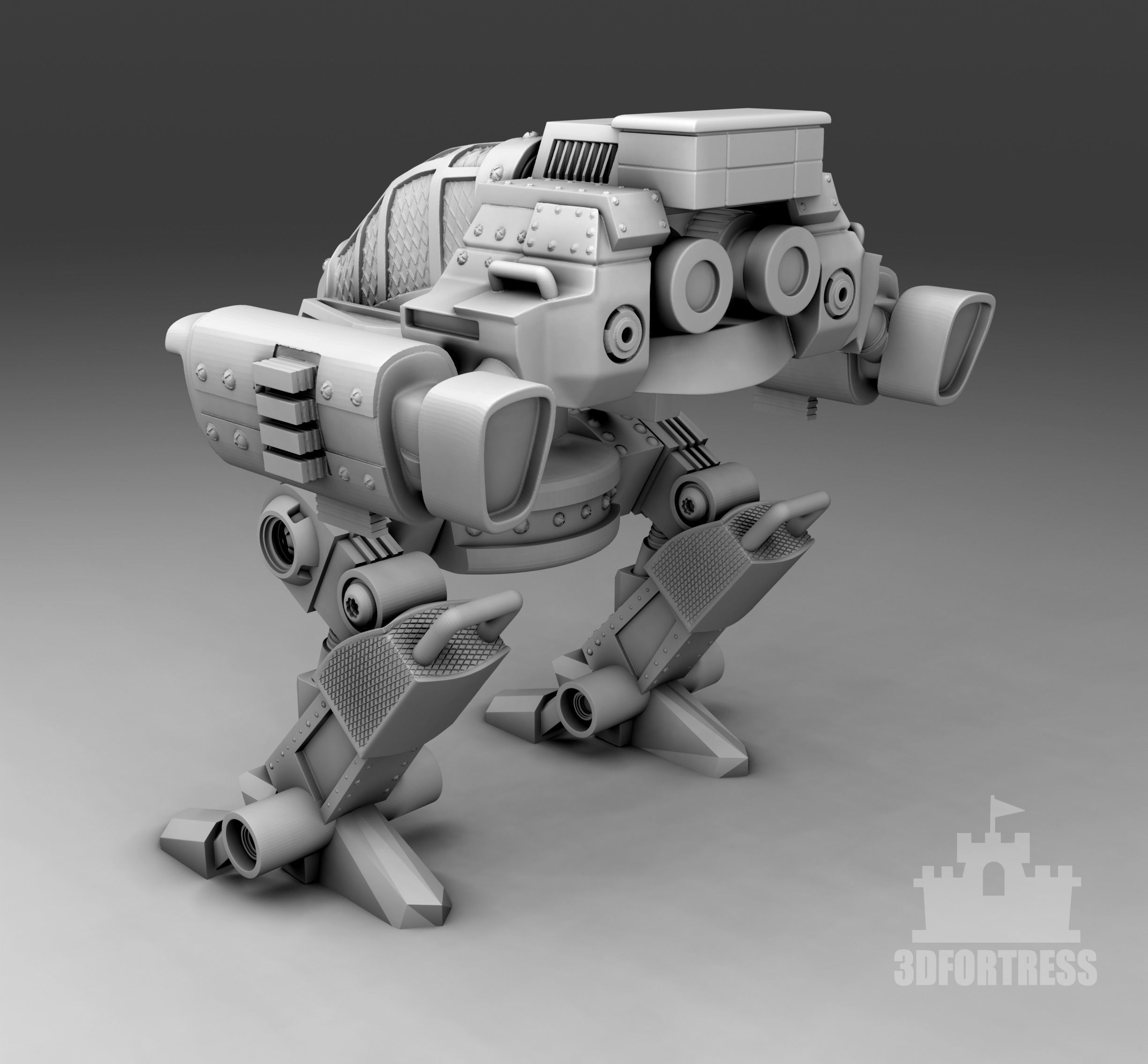 A robot with a cabin 3D print model_2