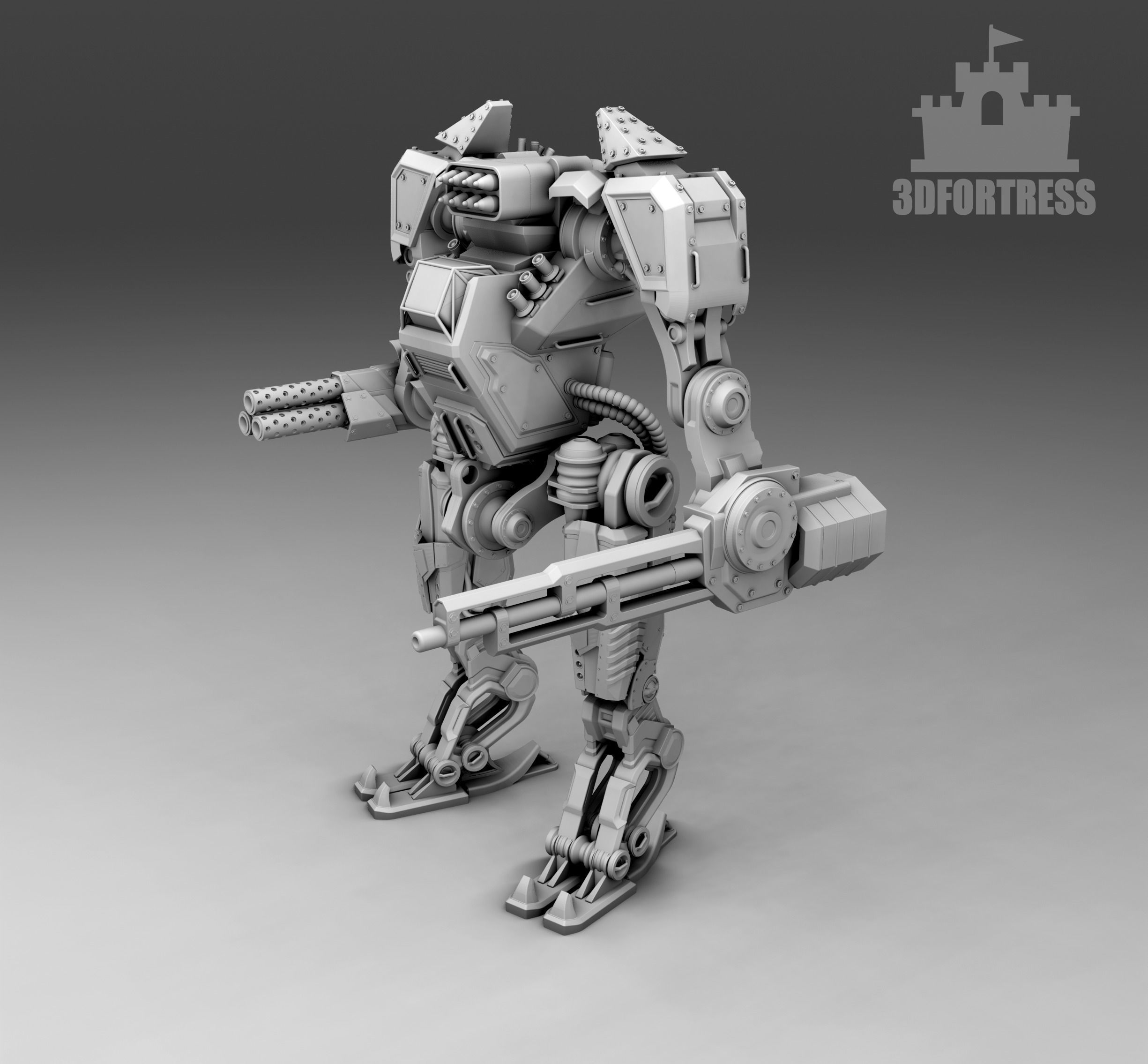 The killer robot 3D print model_2
