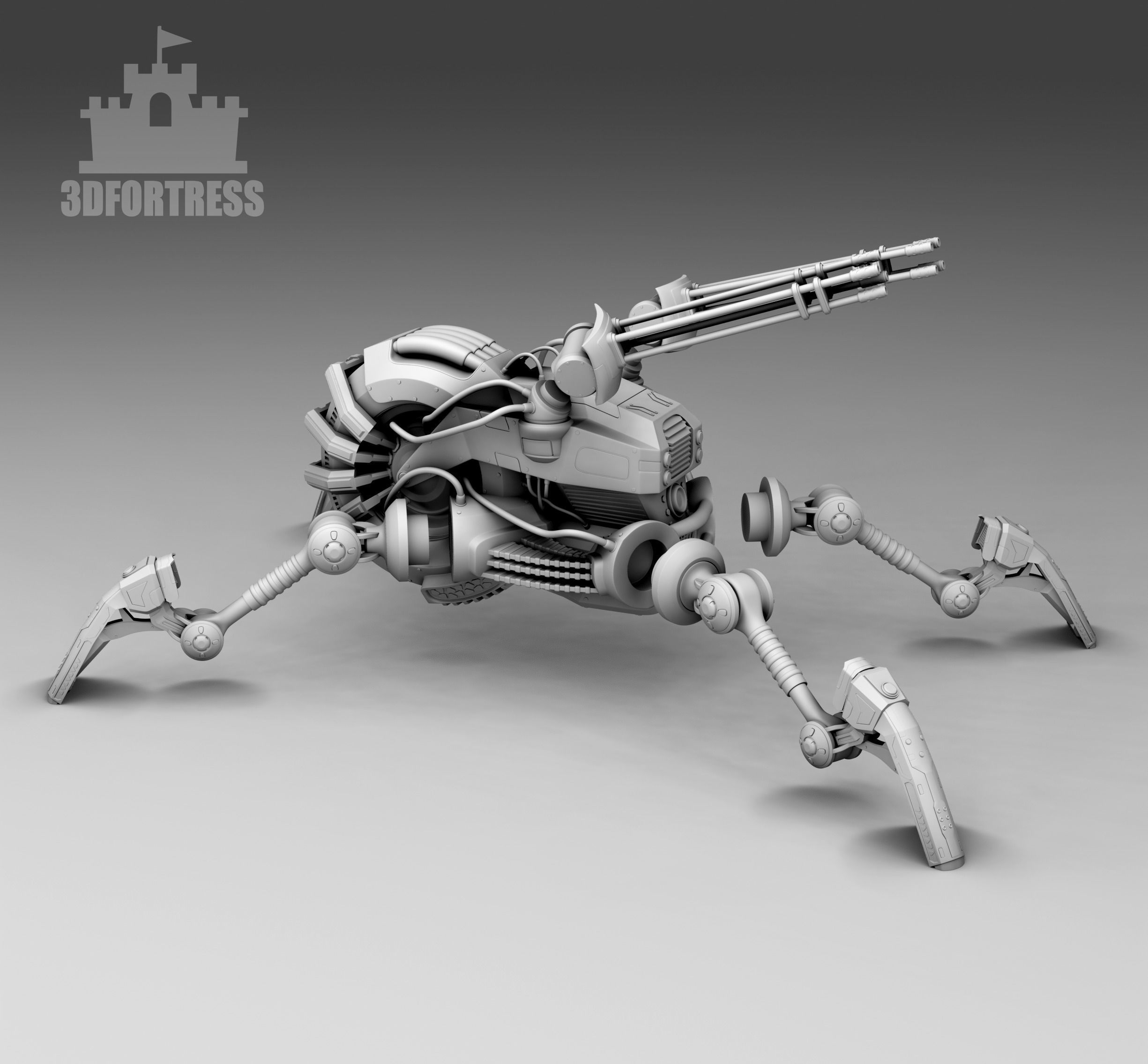 Robot crab 3D print model_2
