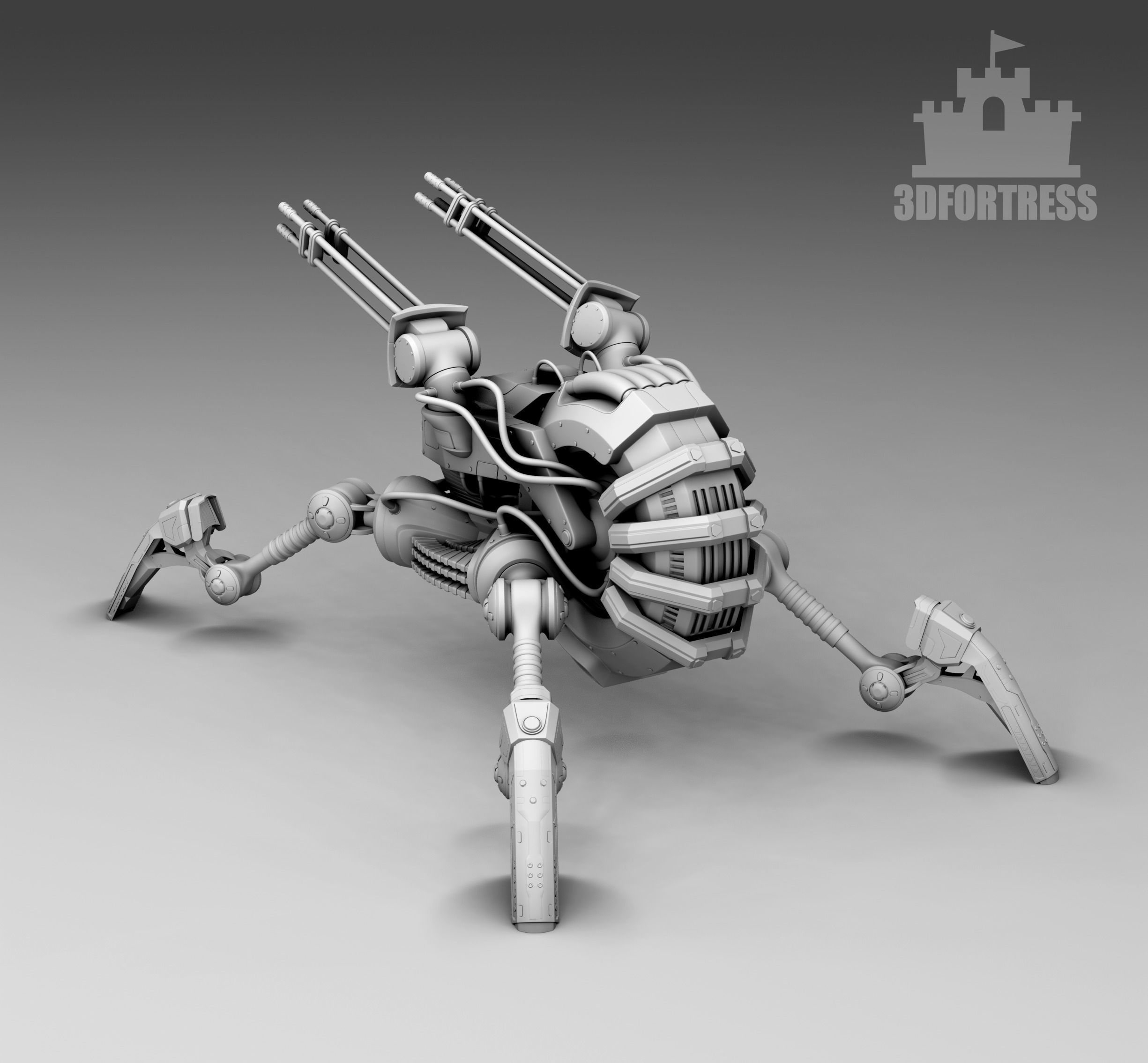 Robot crab 3D print model_1