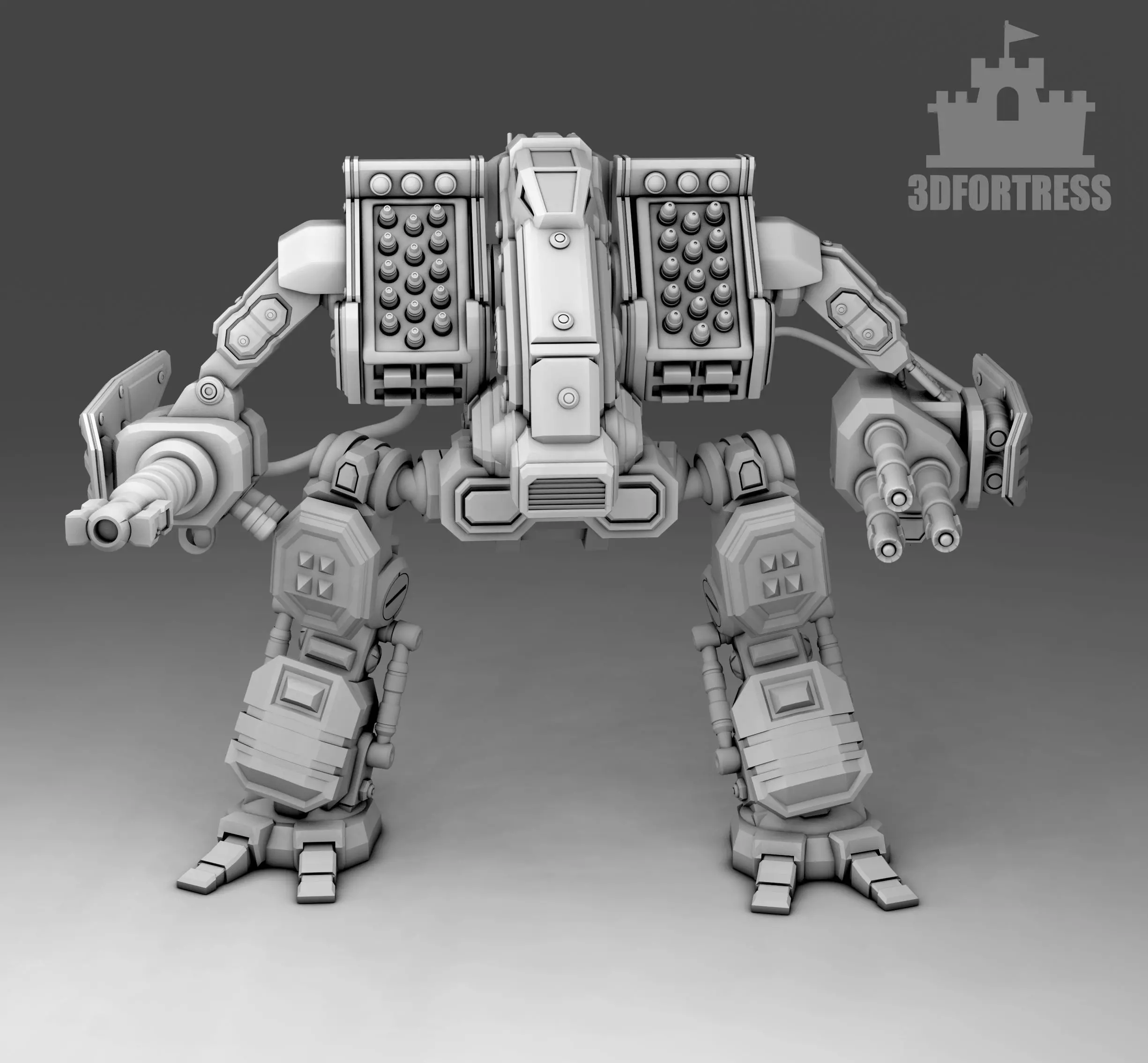  The mortar robot 3D print model_0