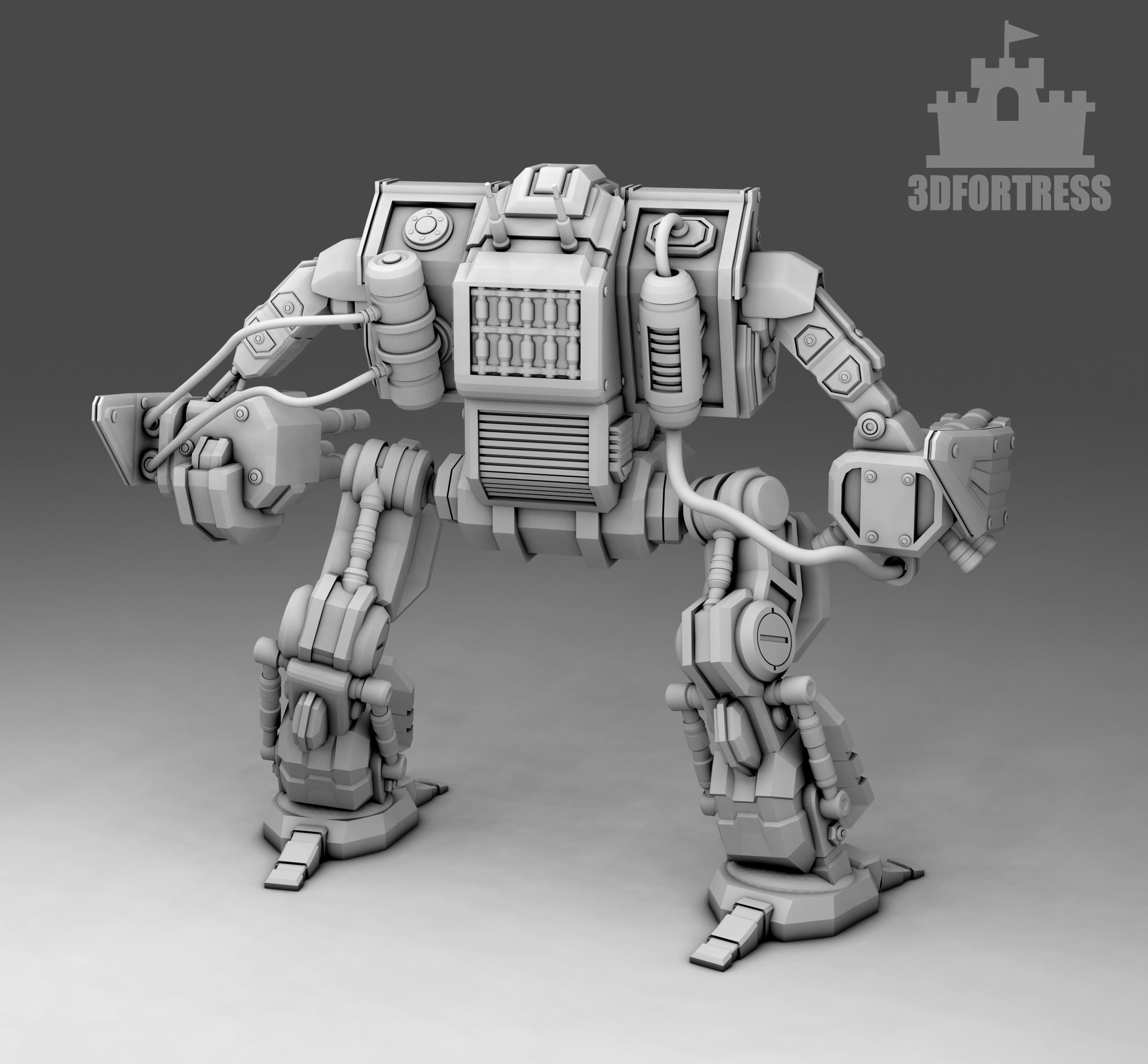 The mortar robot 3D print model_2