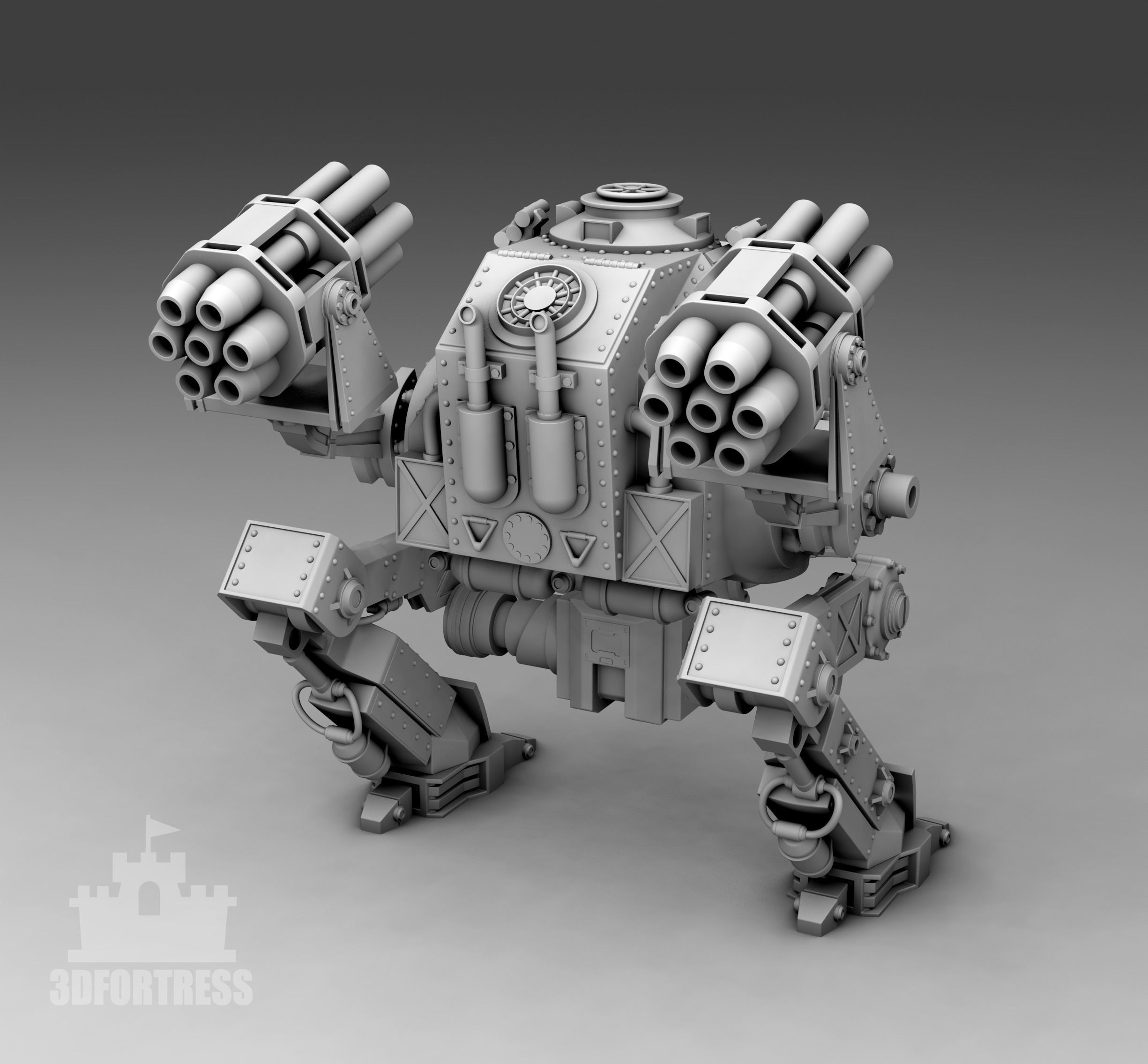  Round Robot 3D print model_1