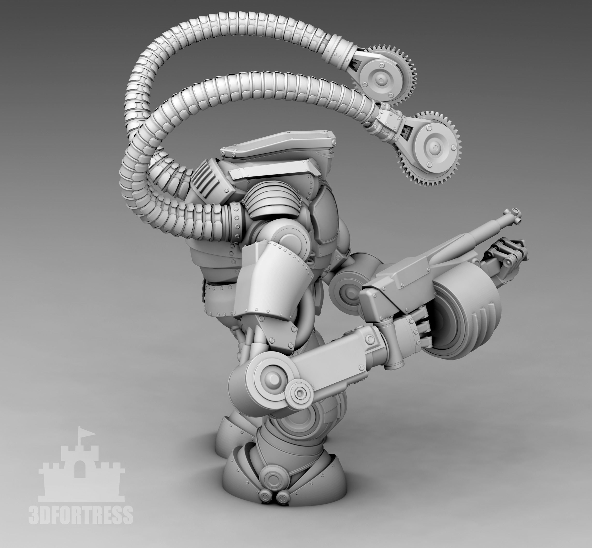  A robot with a tommigan 3D print model_2