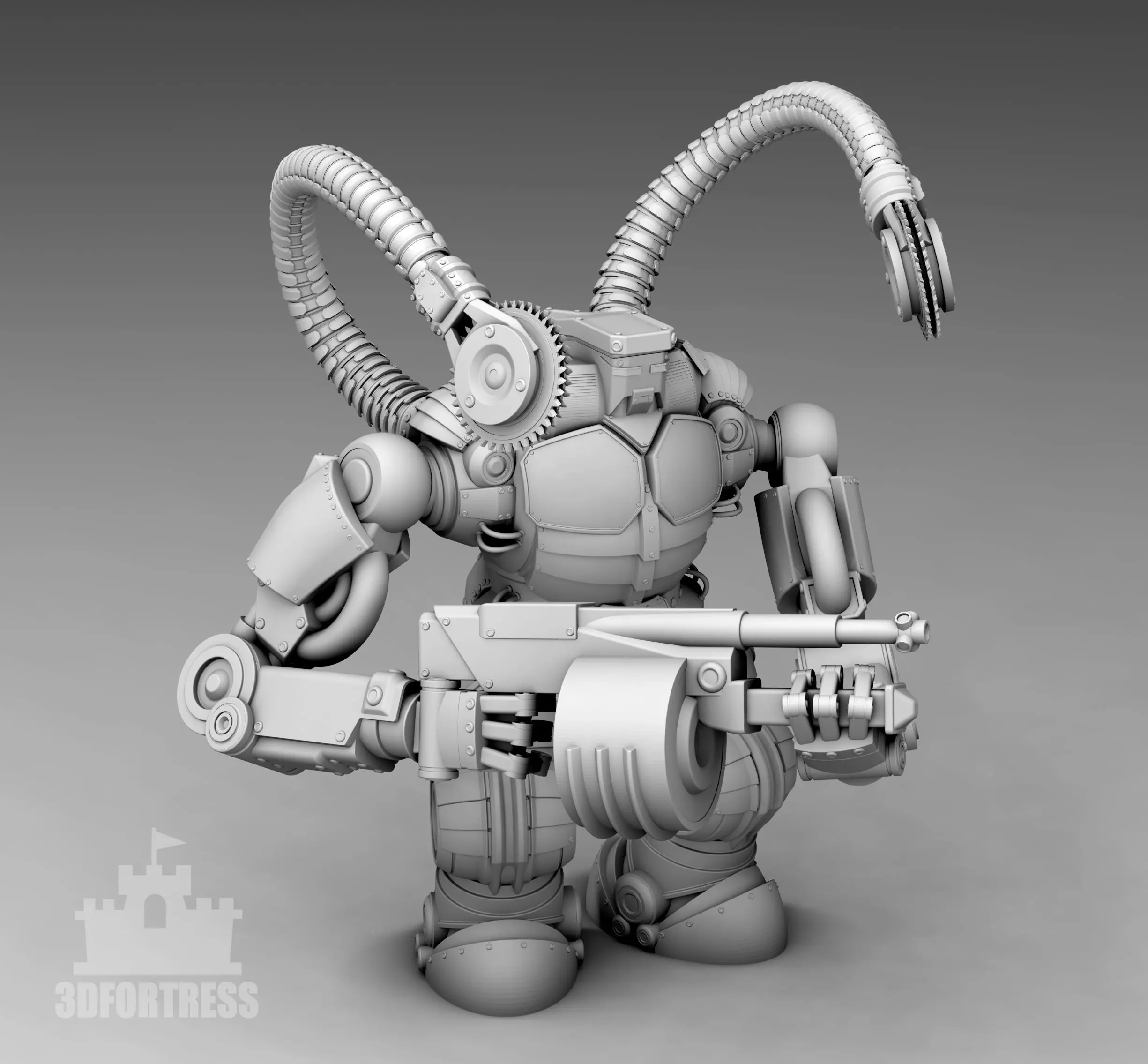  A robot with a tommigan 3D print model_0