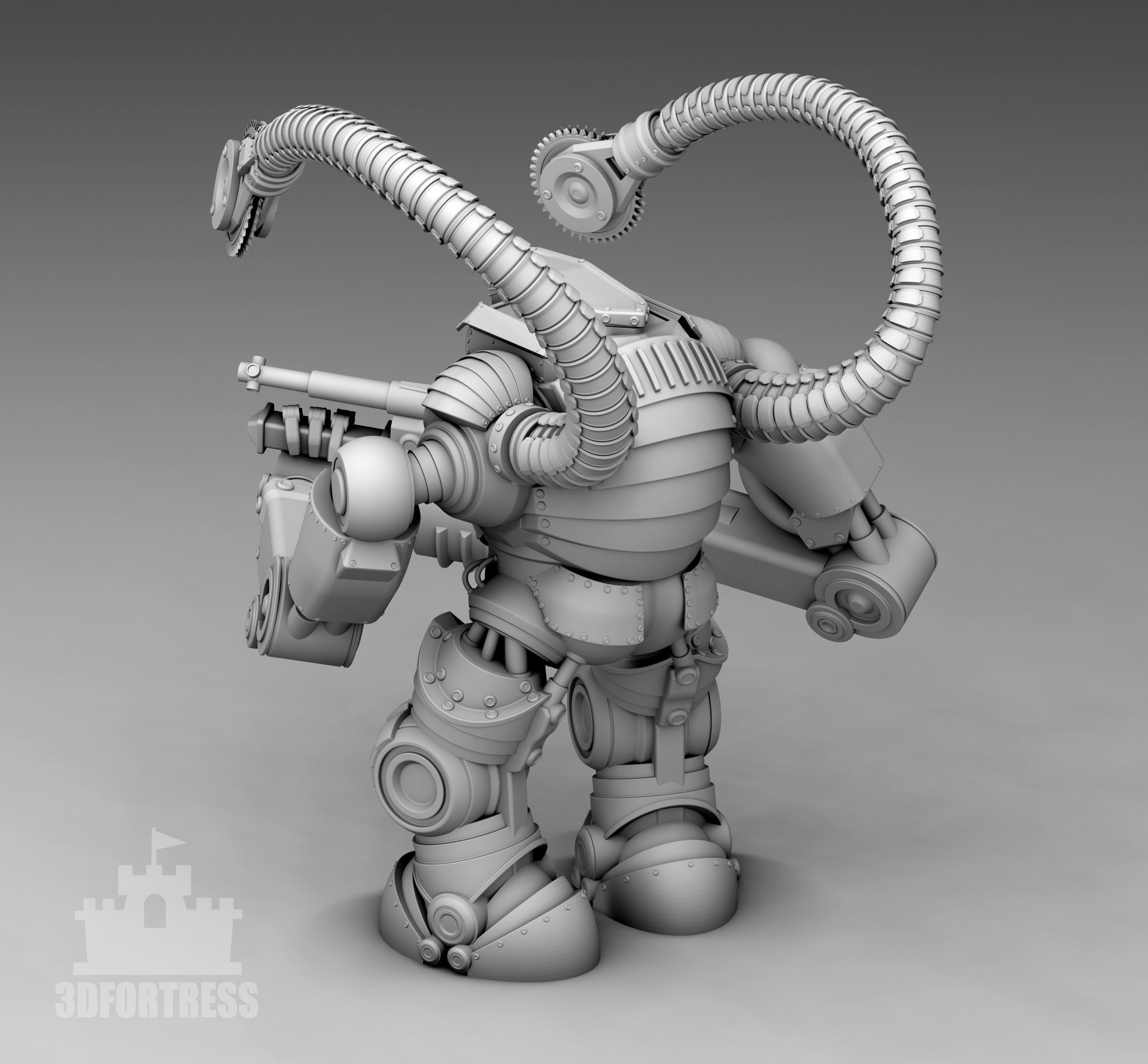  A robot with a tommigan 3D print model_1