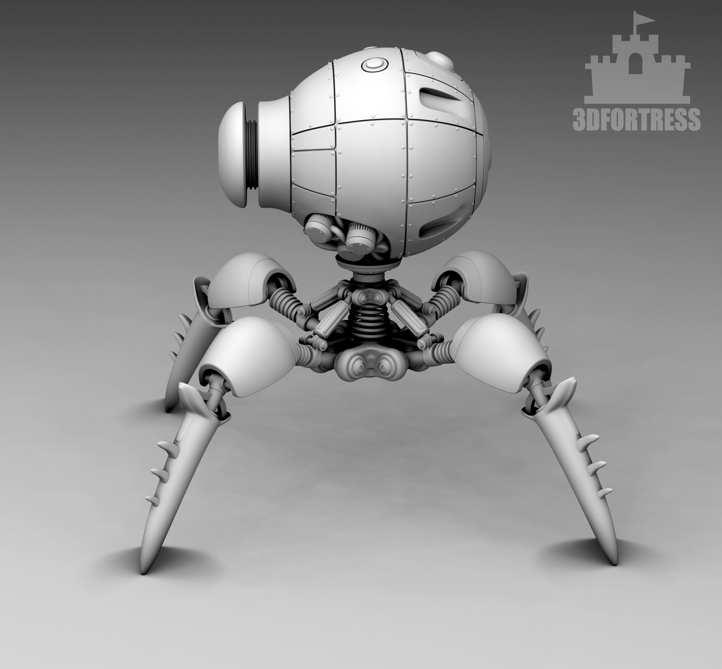 Spherical robot 3D print model_2