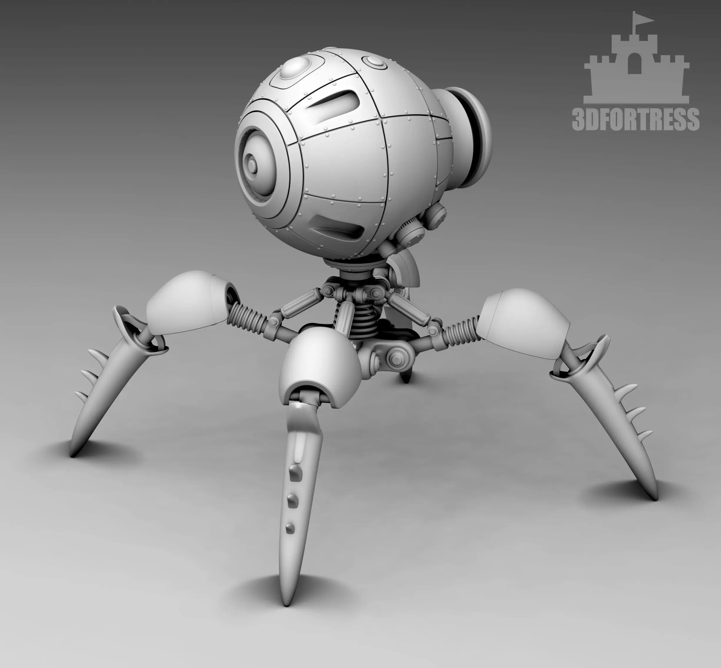 Spherical robot 3D print model_0