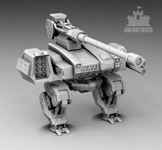 A robot with a long muzzle 3D print model